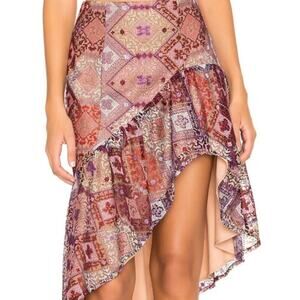 NWT X by NBD Embroidered Asymmetrical Skirt Size Small